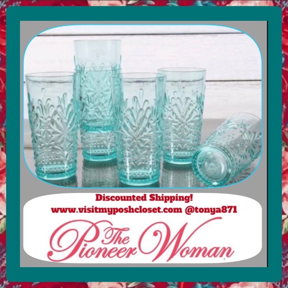 The Pioneer Woman Other - ♥️ Pioneer Woman Sunny Days Tumbler, Teal, Set of 6